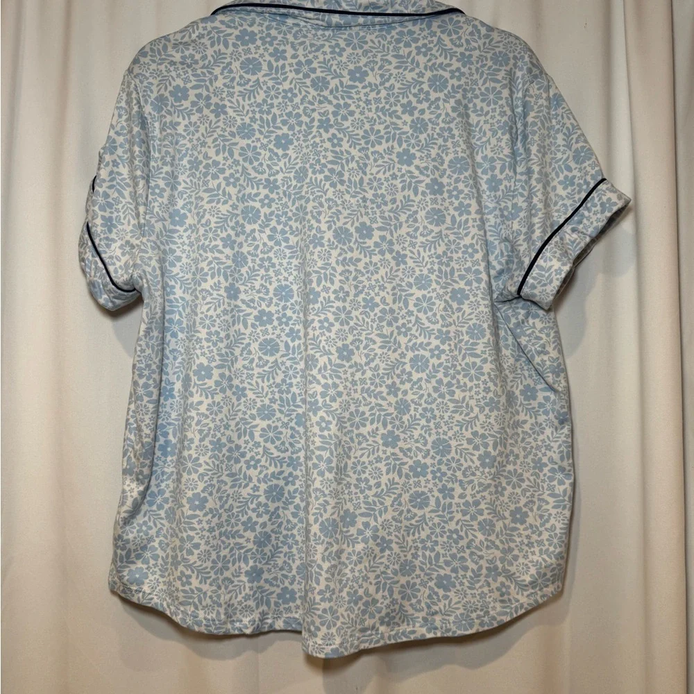 Kate Spade Blue Floral Pajama Top
